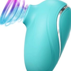 Vibrant Teal Massager with Silver Accent